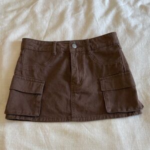 NWOT SHEIN Tan Mini Skirt